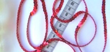 Paillettenband rot einreihig